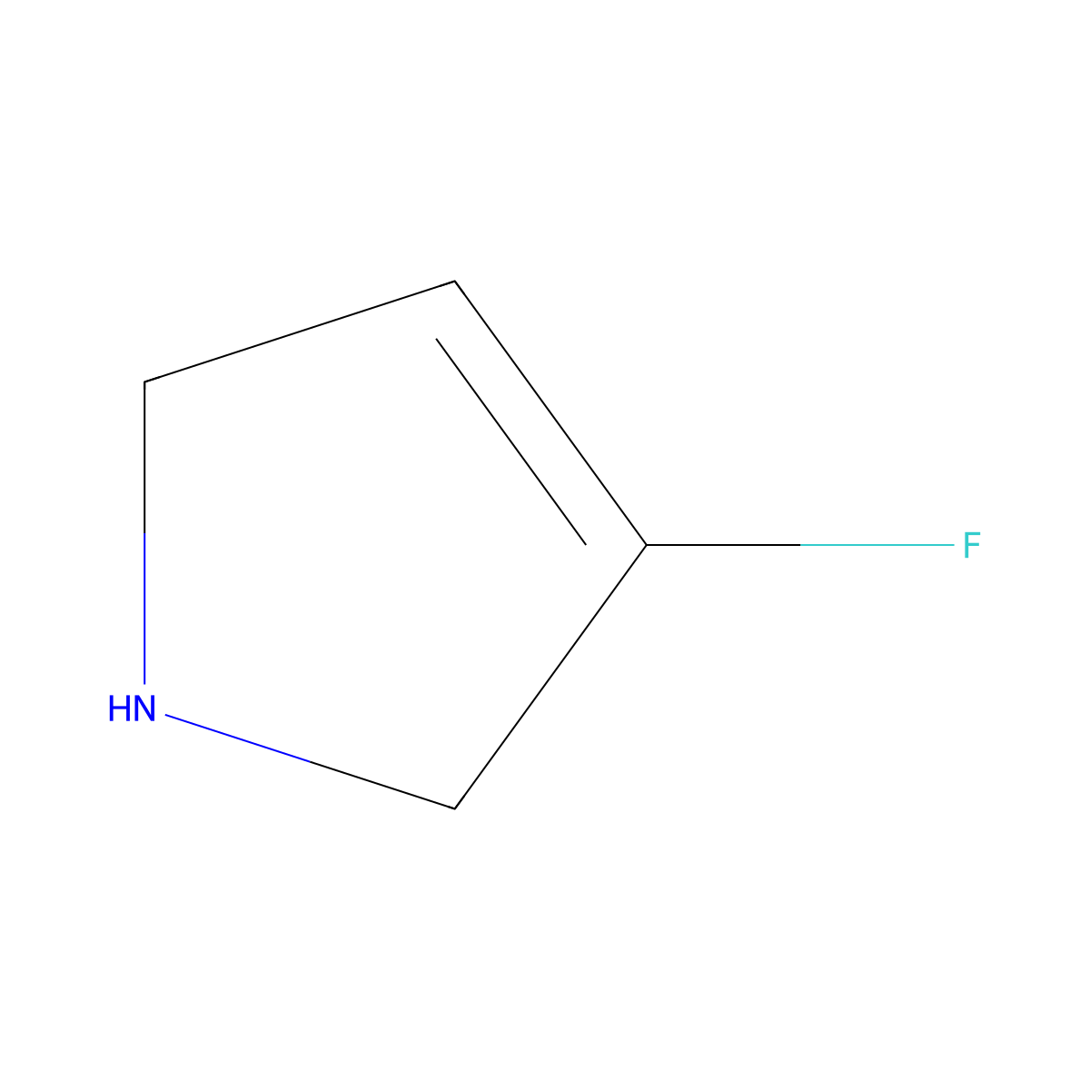3-fluoro-2,5-dihydro-1H-pyrrole molecular structure, CAS 1776952-44-3
