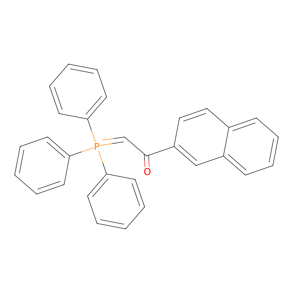 Ethanone, 1-(2-naphthalenyl)-2-(triphenylphosphoranylidene)- molecular structure, CAS 1777-59-9