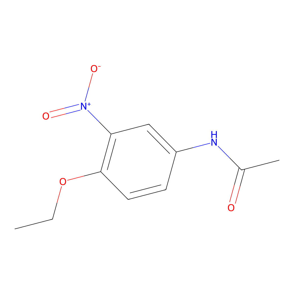 3'-Nitro-p-acetophenetidide molecular structure, CAS 1777-84-0