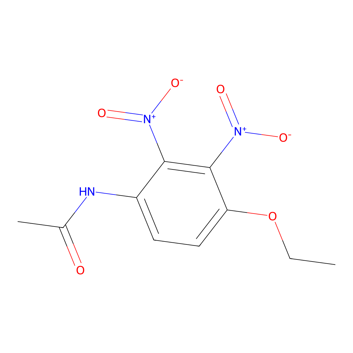 N-{4-ethoxy-2,3-bisnitrophenyl}acetamide molecular structure, CAS 1777-85-1