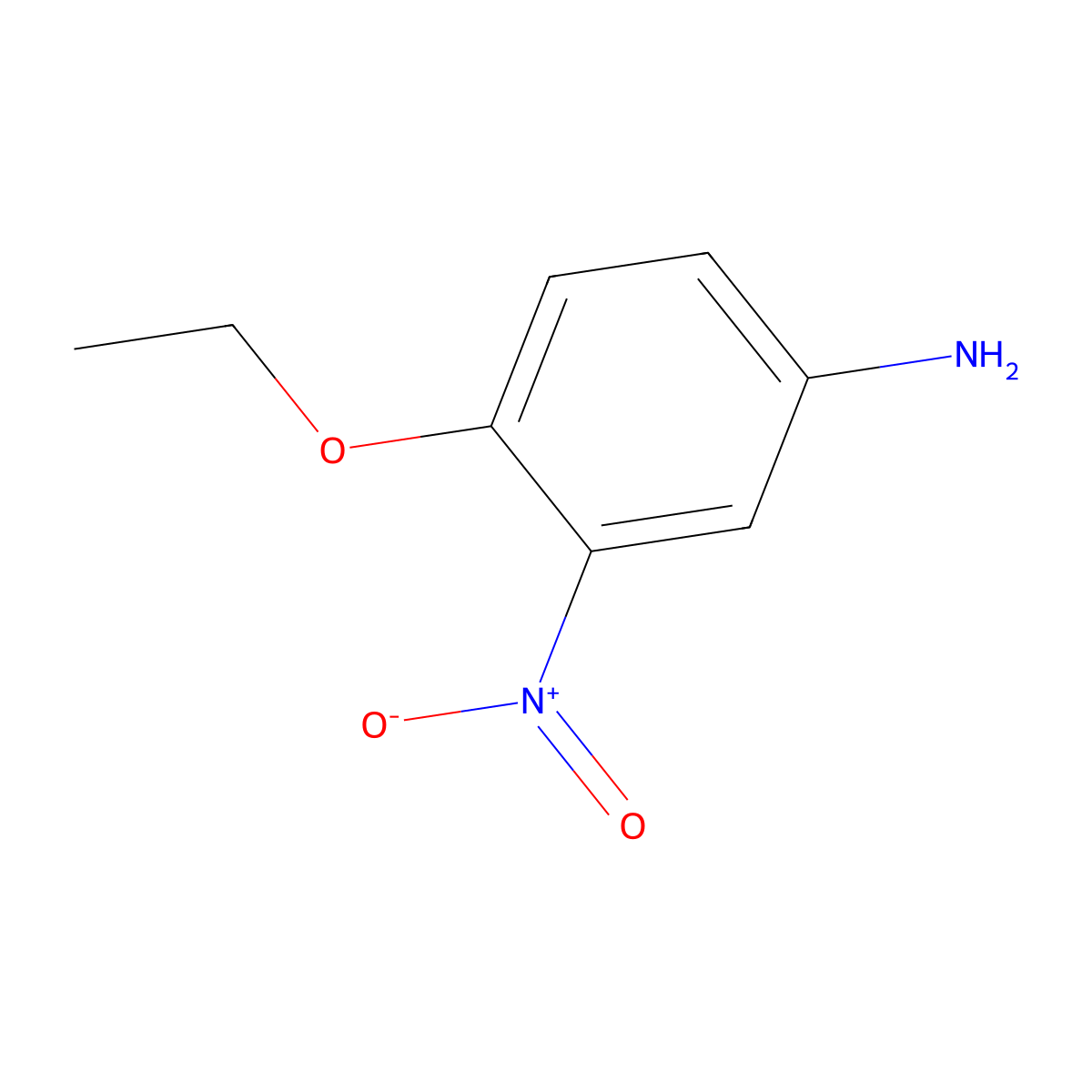 p-Phenetidine, 3-nitro- molecular structure, CAS 1777-87-3