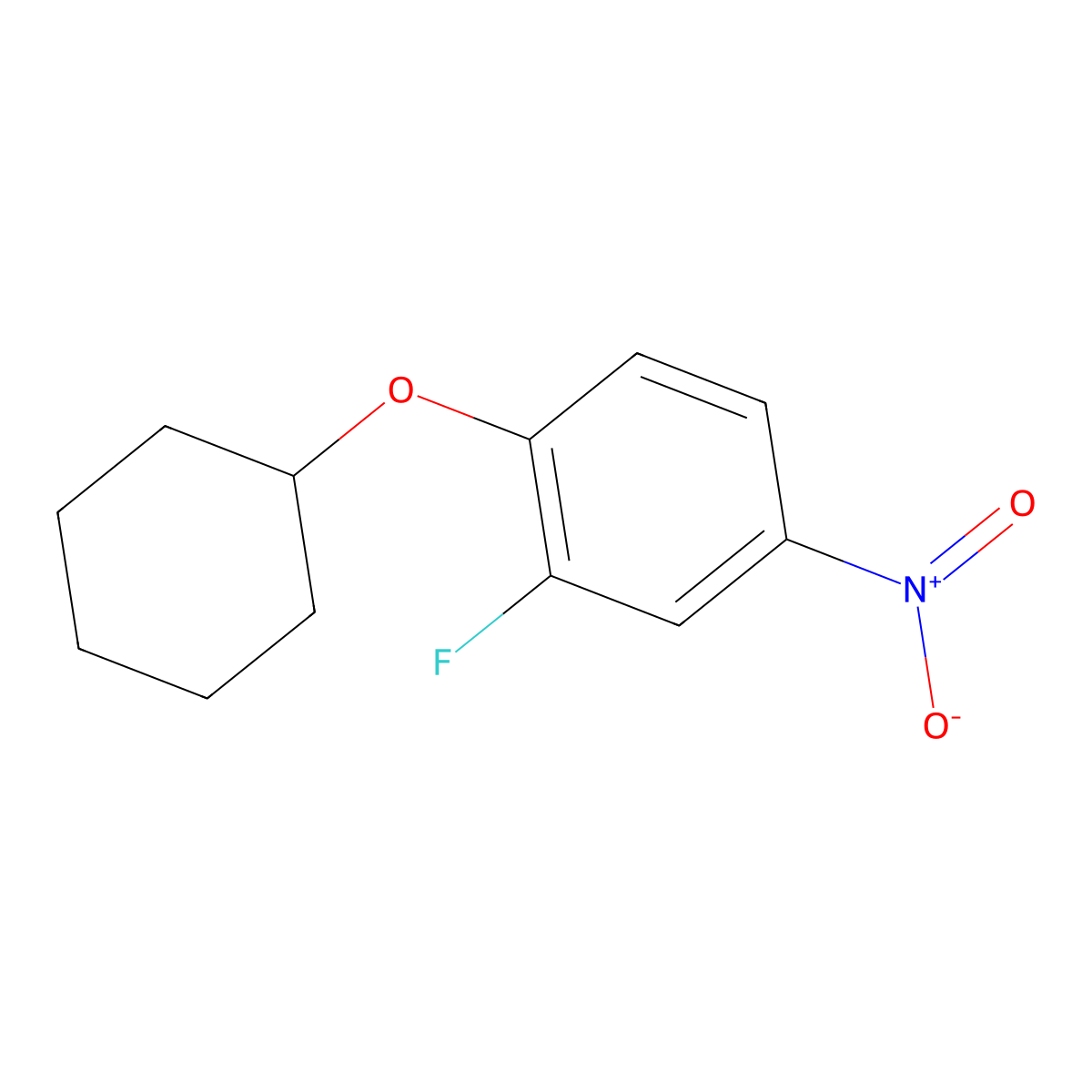 1-(Cyclohexyloxy)-2-fluoro-4-nitrobenzene molecular structure, CAS 177705-75-8