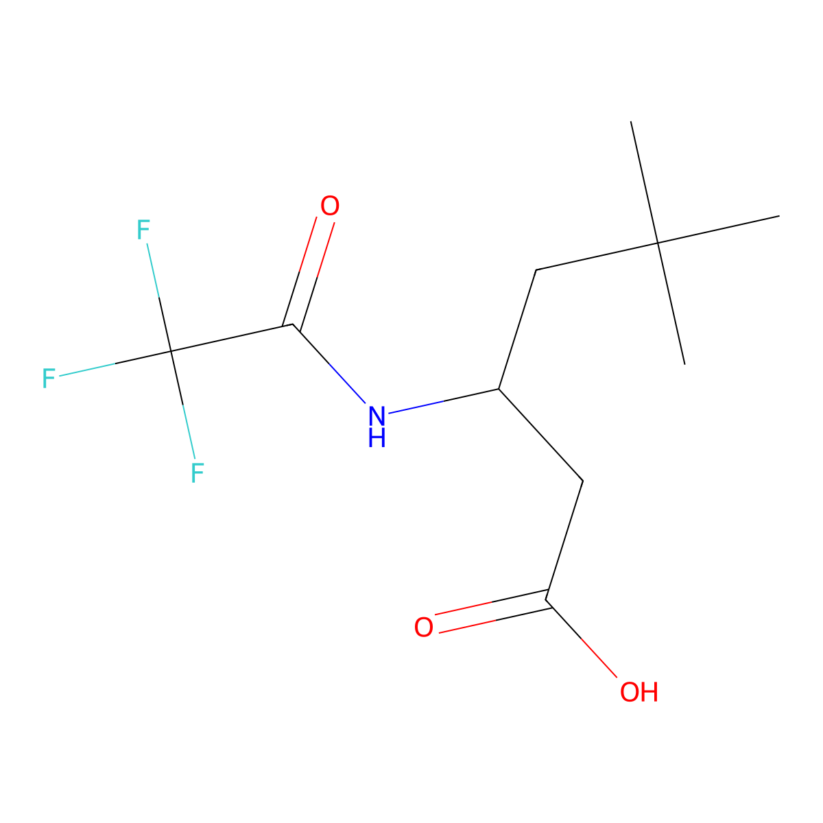 5,5-Dimethyl-3-(trifluoroacetamido)hexanoic acid molecular structure, CAS 1777070-95-7
