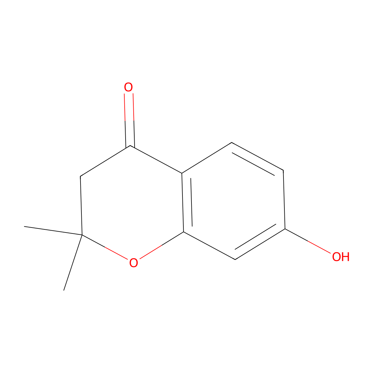7-hydroxy-2,2-dimethyl-3,4-dihydro-2H-1-benzopyran-4-one molecular structure, CAS 17771-33-4