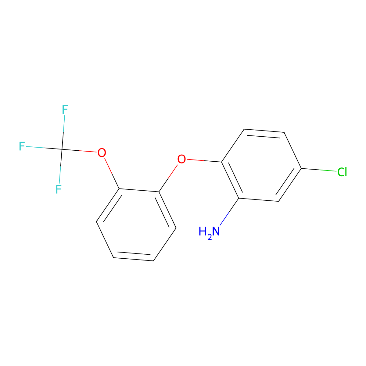 5-Chloro-2-[2-(trifluoromethoxy)phenoxy]aniline molecular structure, CAS 1777120-70-3