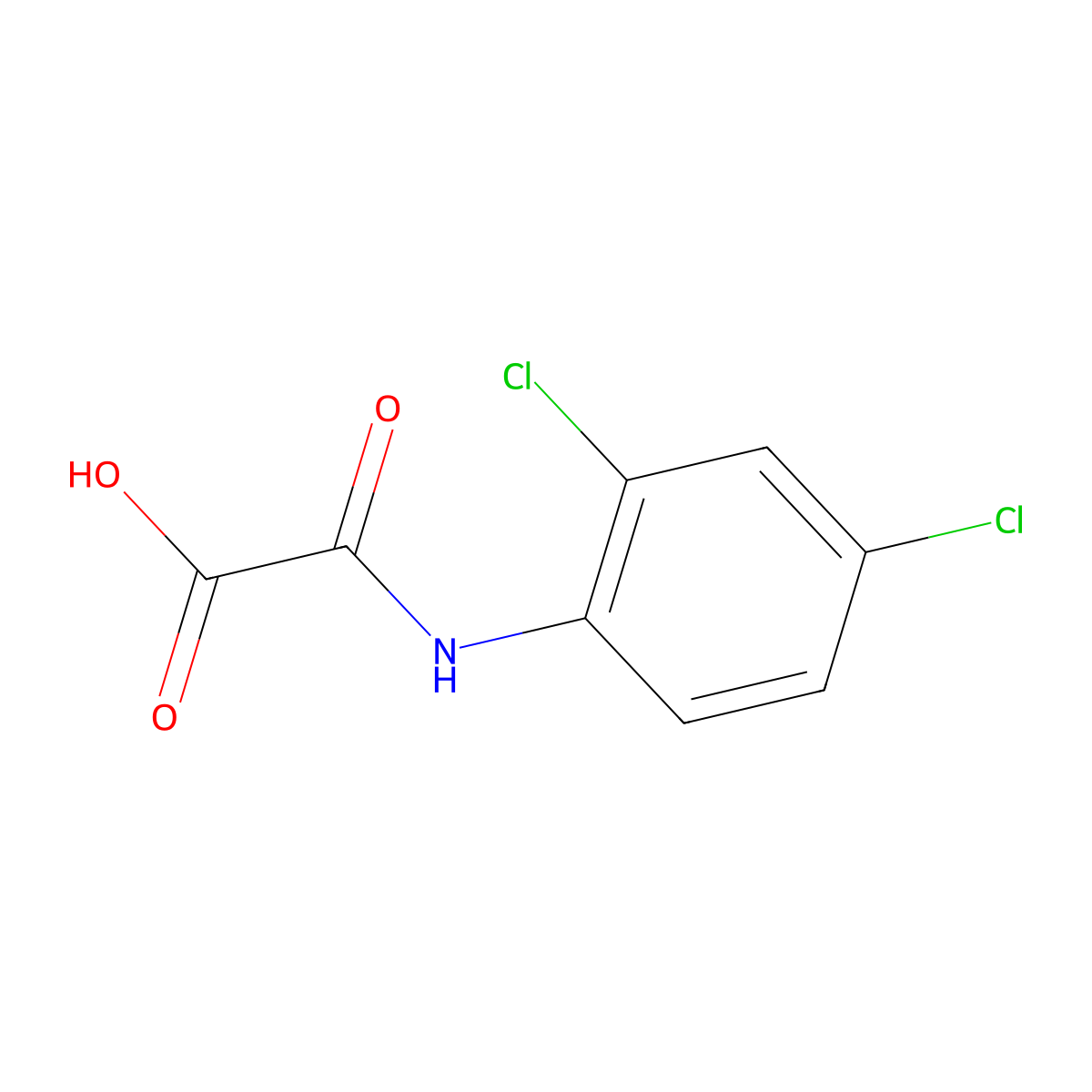 (2,4-Dichloroanilino)(oxo)acetic acid molecular structure, CAS 17772-30-4
