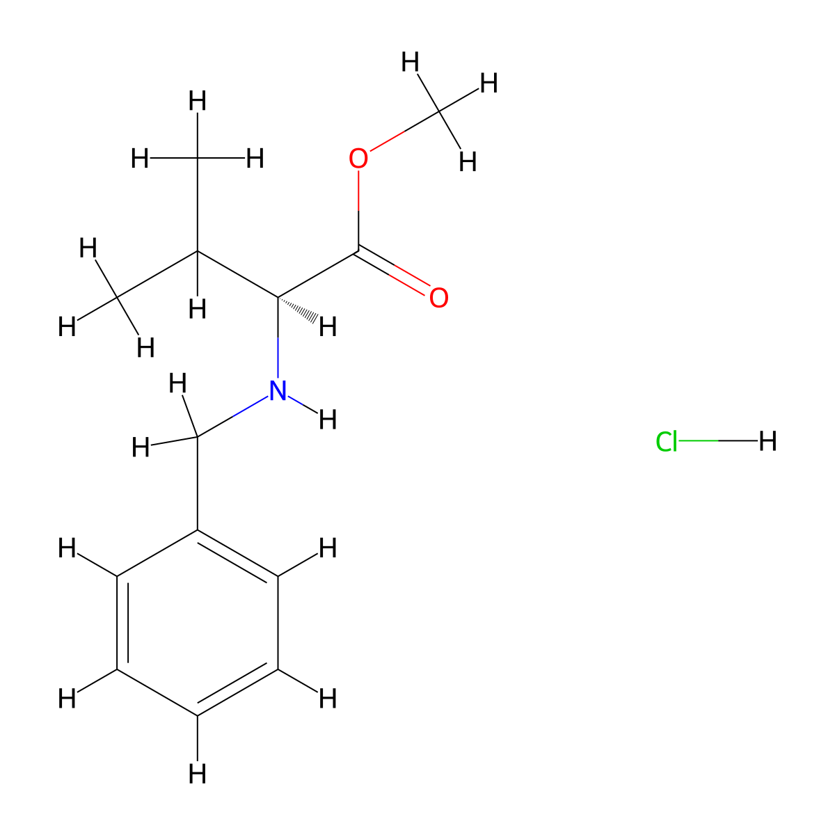 (S)-Methyl 2-(benzylamino)-3-methylbutanoate hydrochloride molecular structure, CAS 177721-72-1