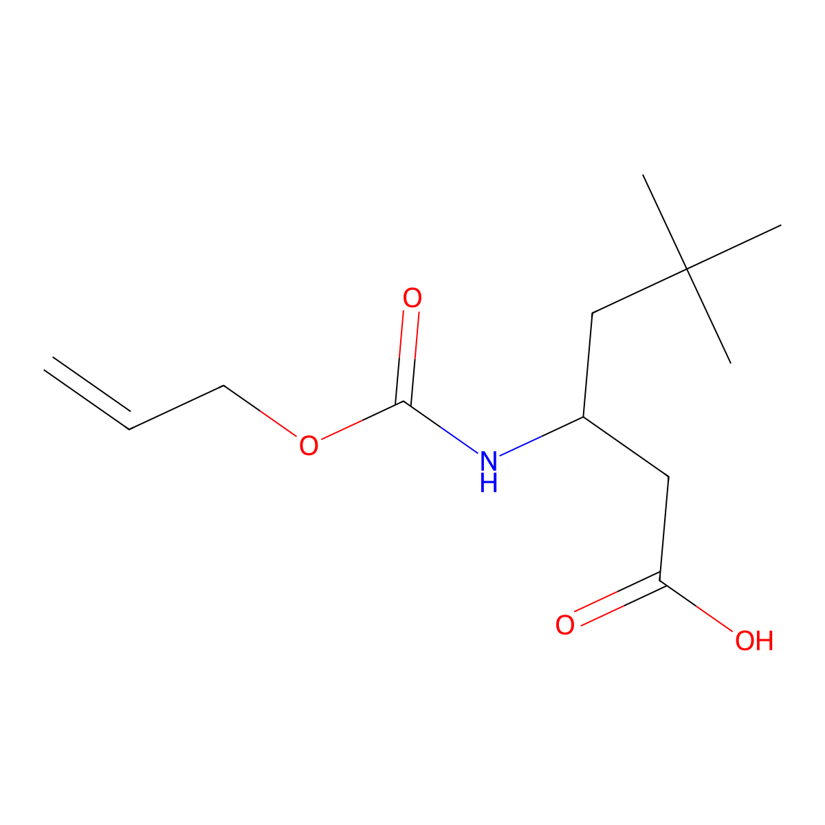 5,5-Dimethyl-3-{[(prop-2-en-1-yloxy)carbonyl]amino}hexanoic acid molecular structure, CAS 1777298-85-7