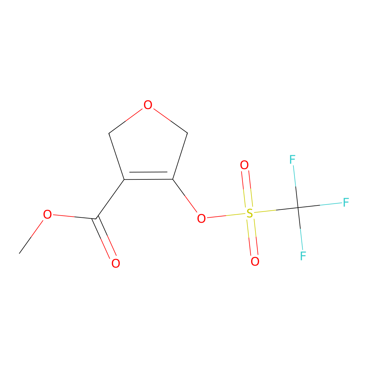 4-(Methoxycarbonyl)-2,5-dihydrofuran-3-yl trifluoromethanesulfonate molecular structure, CAS 177734-77-9