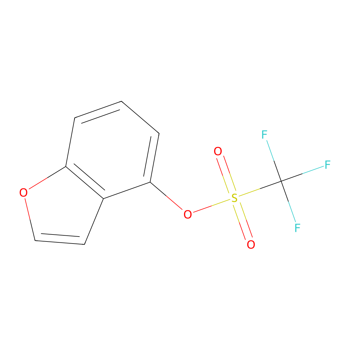 Benzofuran-4-yl trifluoromethanesulfonate molecular structure, CAS 177734-79-1