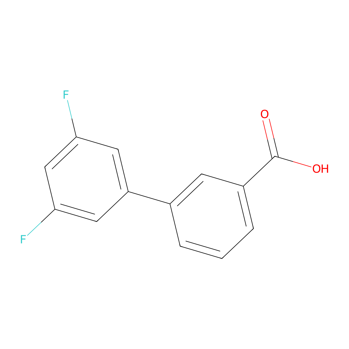 3-(3,5-difluorophenyl)benzoic Acid molecular structure, CAS 177734-83-7