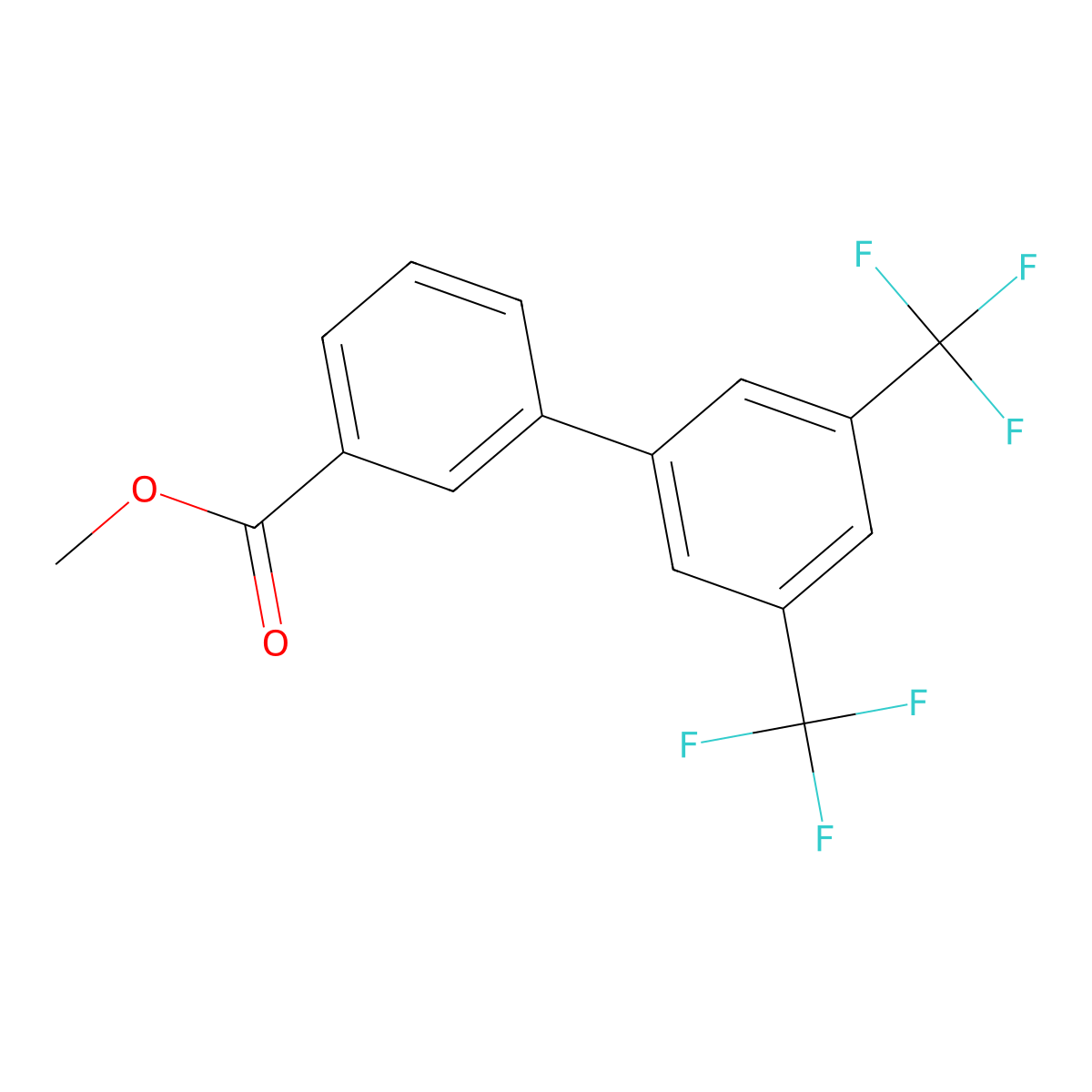 Methyl 3-[3,5-bis(trifluoromethyl)phenyl]benzoate molecular structure, CAS 177734-87-1