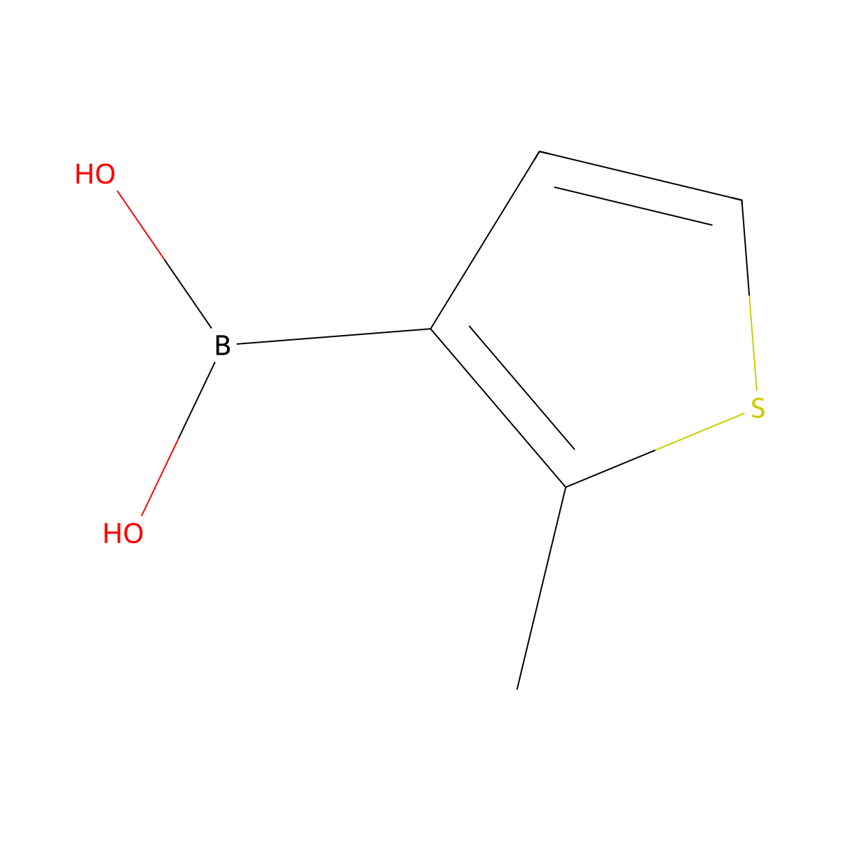 2-Methylthiophene-3-boronic acid molecular structure, CAS 177735-10-3