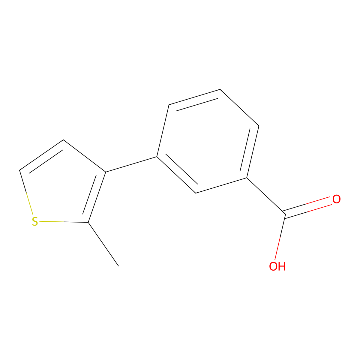 3-(2-Methylthiophen-3-yl)benzoic acid molecular structure, CAS 177735-14-7