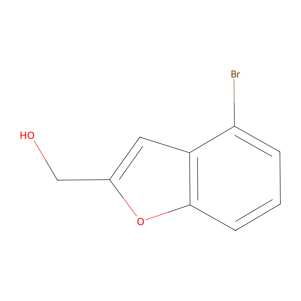 (4-Bromobenzofuran-2-yl)methanol molecular structure, CAS 177735-23-8
