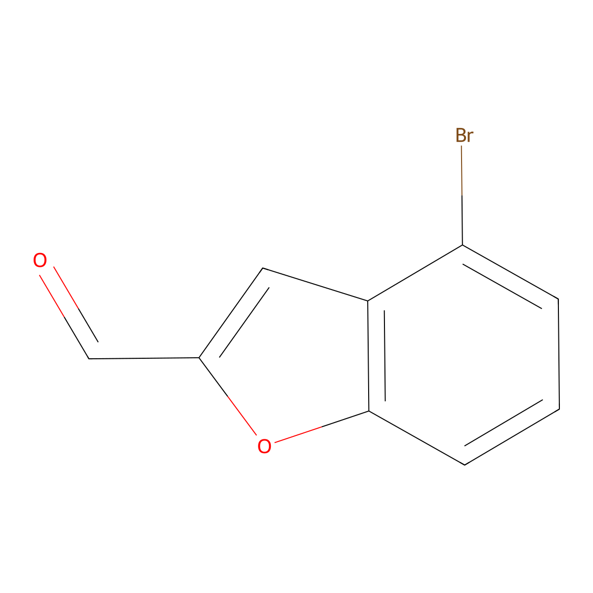 4-Bromobenzofuran-2-carbaldehyde molecular structure, CAS 177735-24-9
