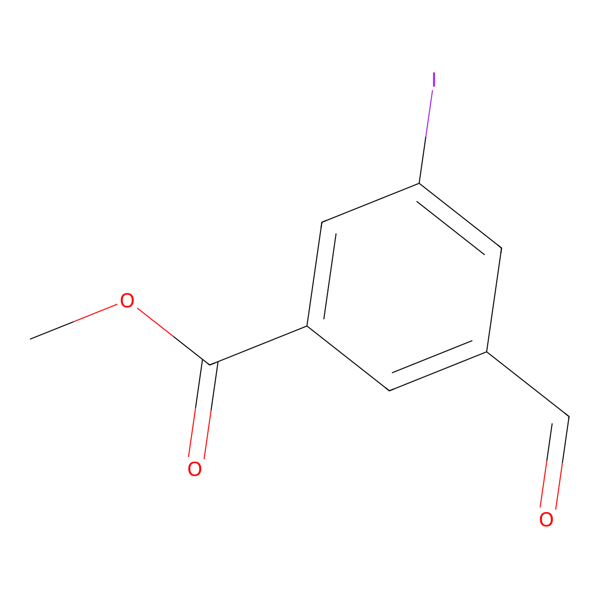Methyl 3-formyl-5-iodobenzoate molecular structure, CAS 177735-27-2