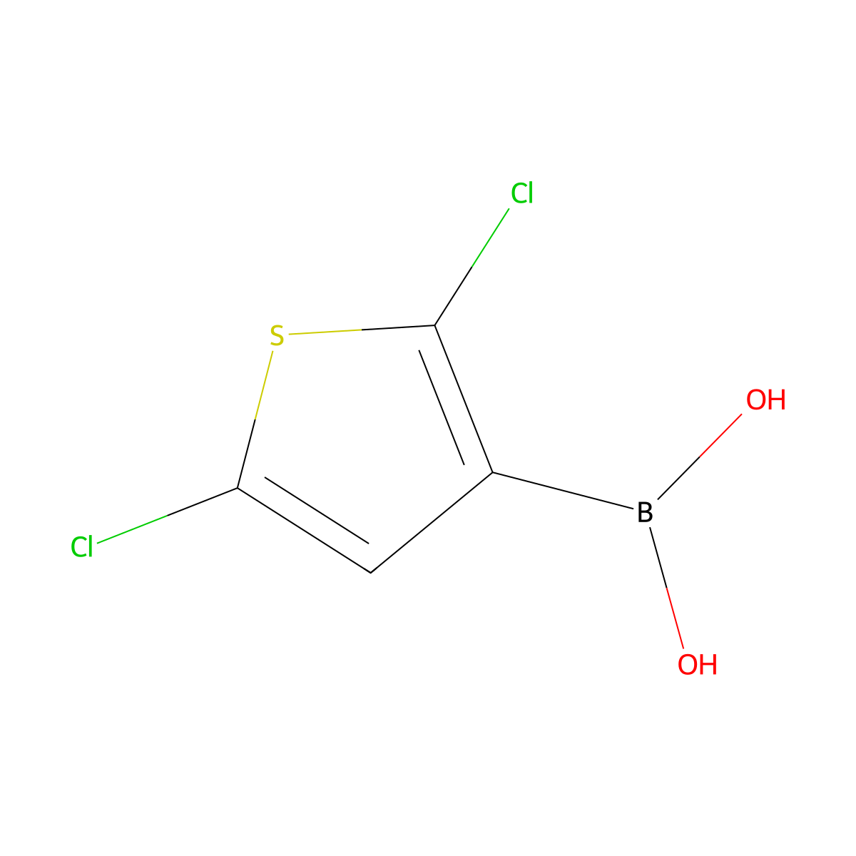 (2,5-Dichlorothiophen-3-yl)boronic acid molecular structure, CAS 177735-28-3