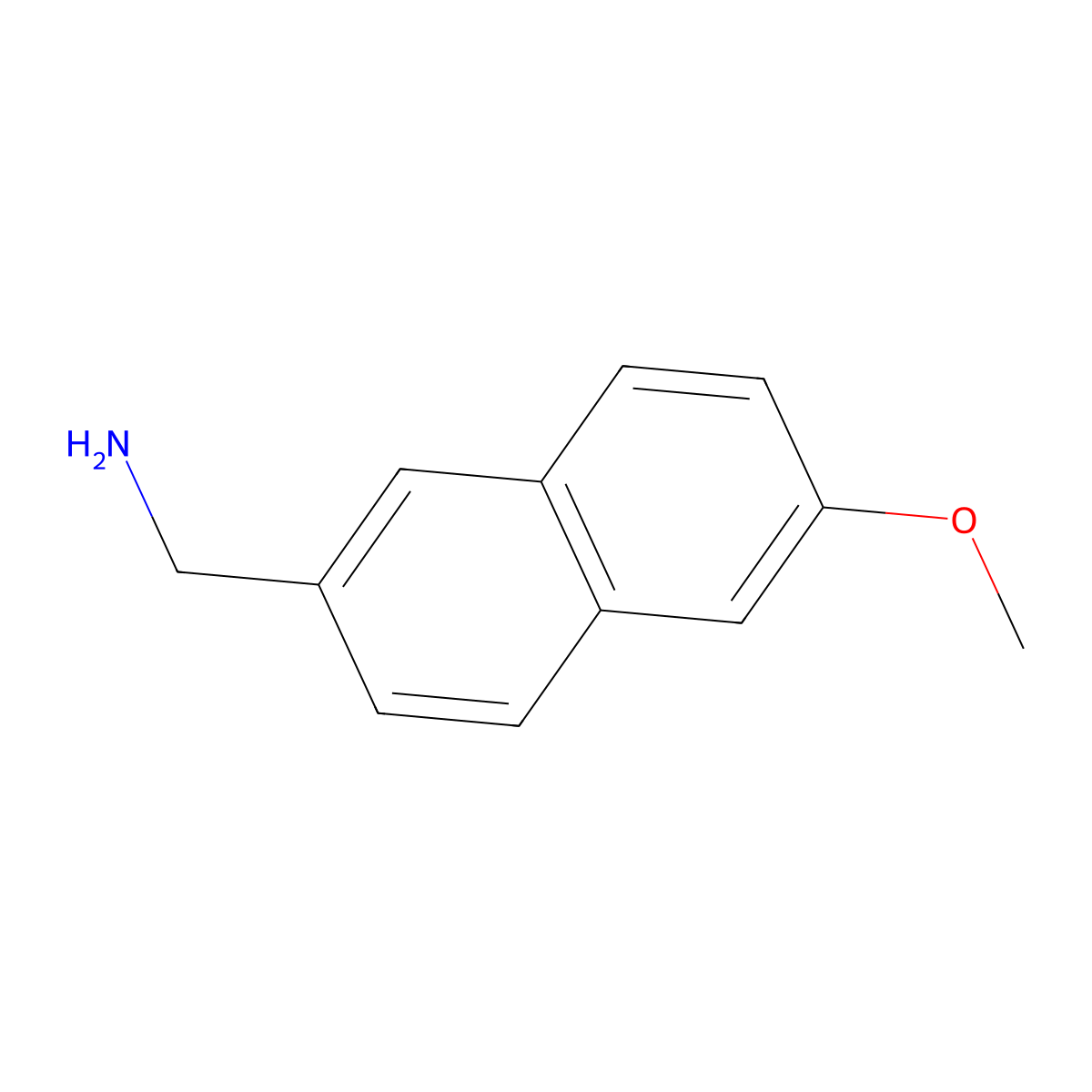 (6-Methoxynaphthalen-2-yl)methanamine molecular structure, CAS 177736-15-1