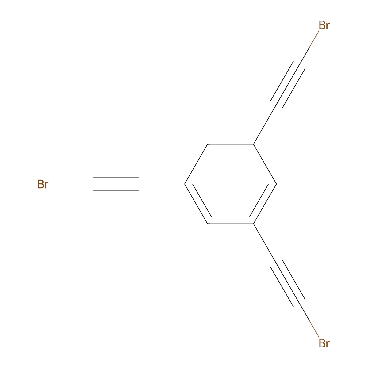 1,3,5-Tris(bromoethynyl)benzene molecular structure, CAS 177738-26-0