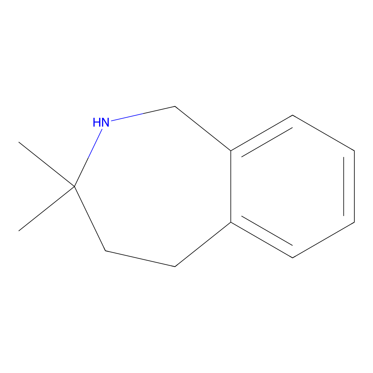 3,3-dimethyl-2,3,4,5-tetrahydro-1H-2-benzazepine molecular structure, CAS 177739-33-2