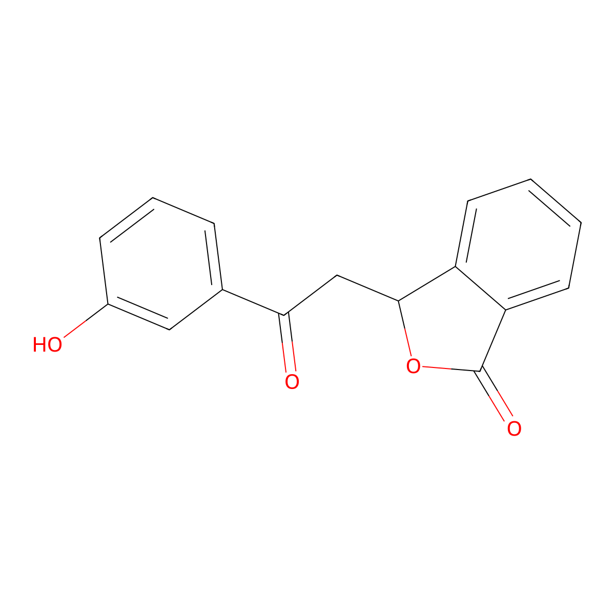 3-[2-(3-hydroxyphenyl)-2-oxoethyl]-3H-2-benzofuran-1-one molecular structure, CAS 177747-89-6