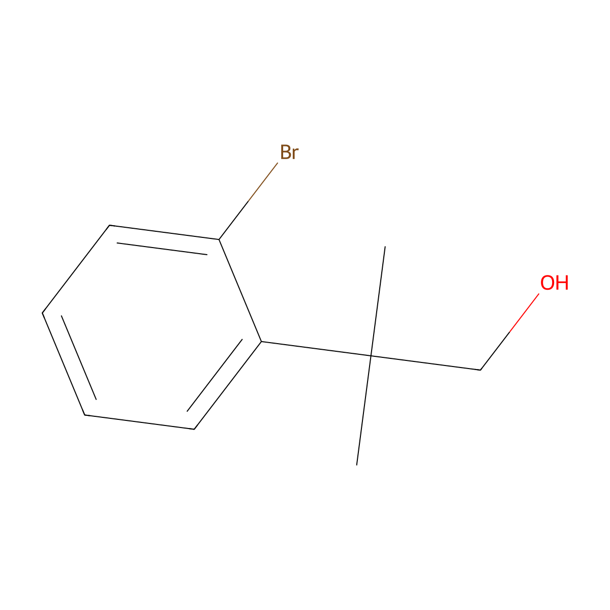2-(2-Bromophenyl)-2-methylpropan-1-ol molecular structure, CAS 177748-64-0