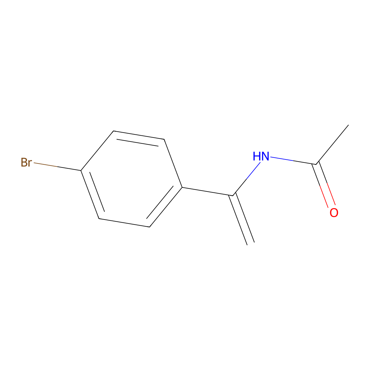 N-(1-(4-bromophenyl)vinyl)acetamide molecular structure, CAS 177750-12-8