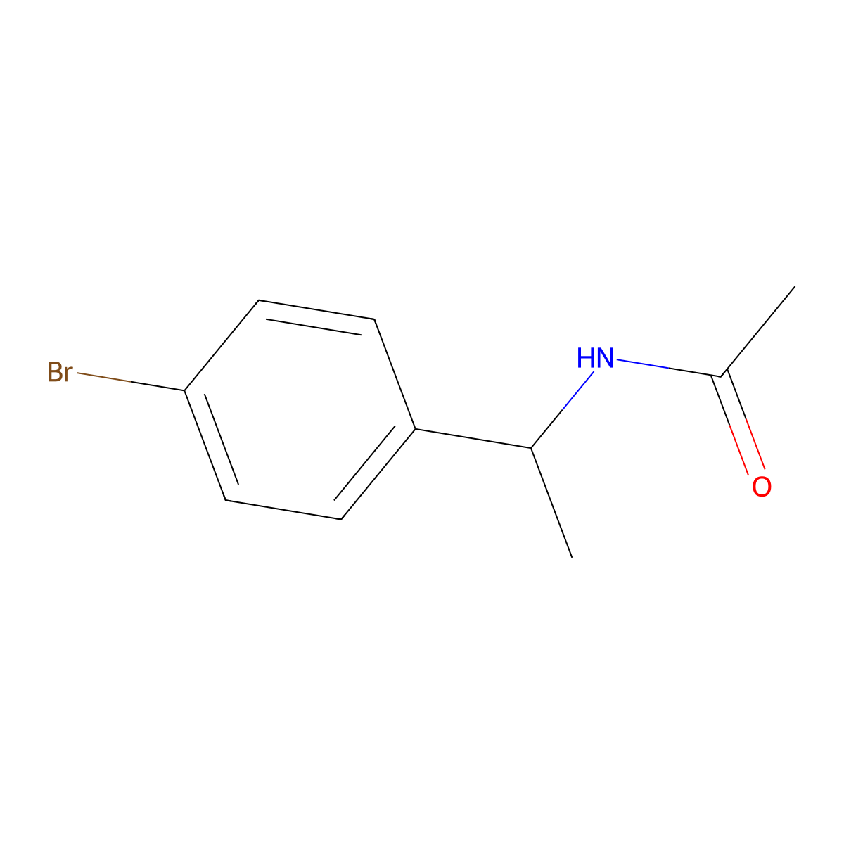 N-[(1R)-1-(4-bromophenyl)ethyl]acetamide molecular structure, CAS 177750-53-7