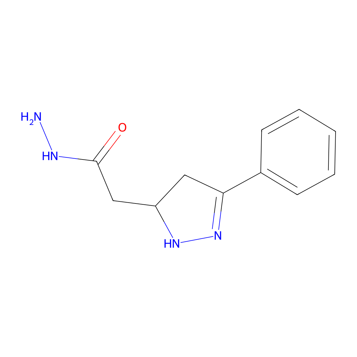 2-(3-phenyl-4,5-dihydro-1H-pyrazol-5-yl)acetohydrazide molecular structure, CAS 177754-33-5