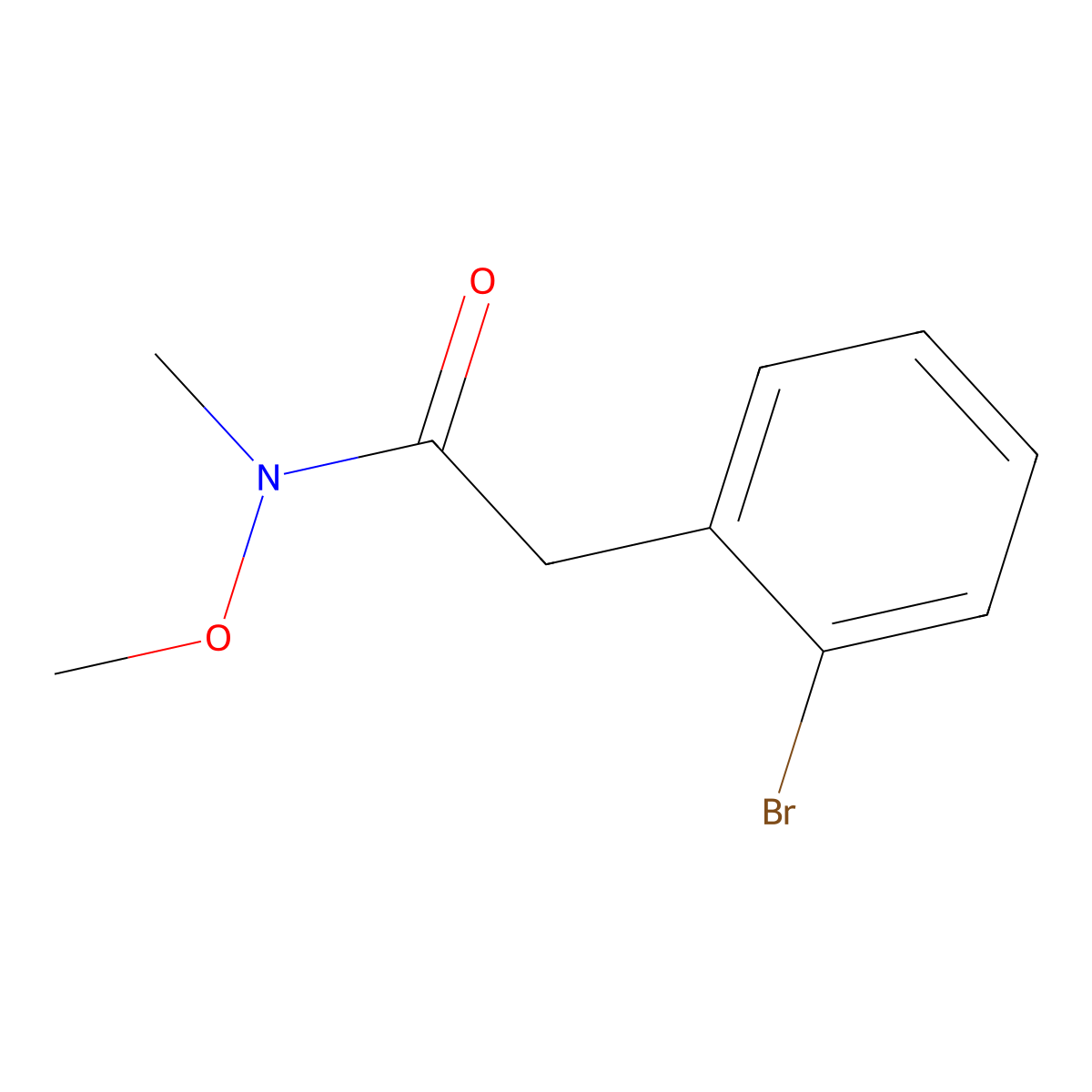2-(2-Bromophenyl)-N-methoxy-N-methylacetamide molecular structure, CAS 177756-64-8