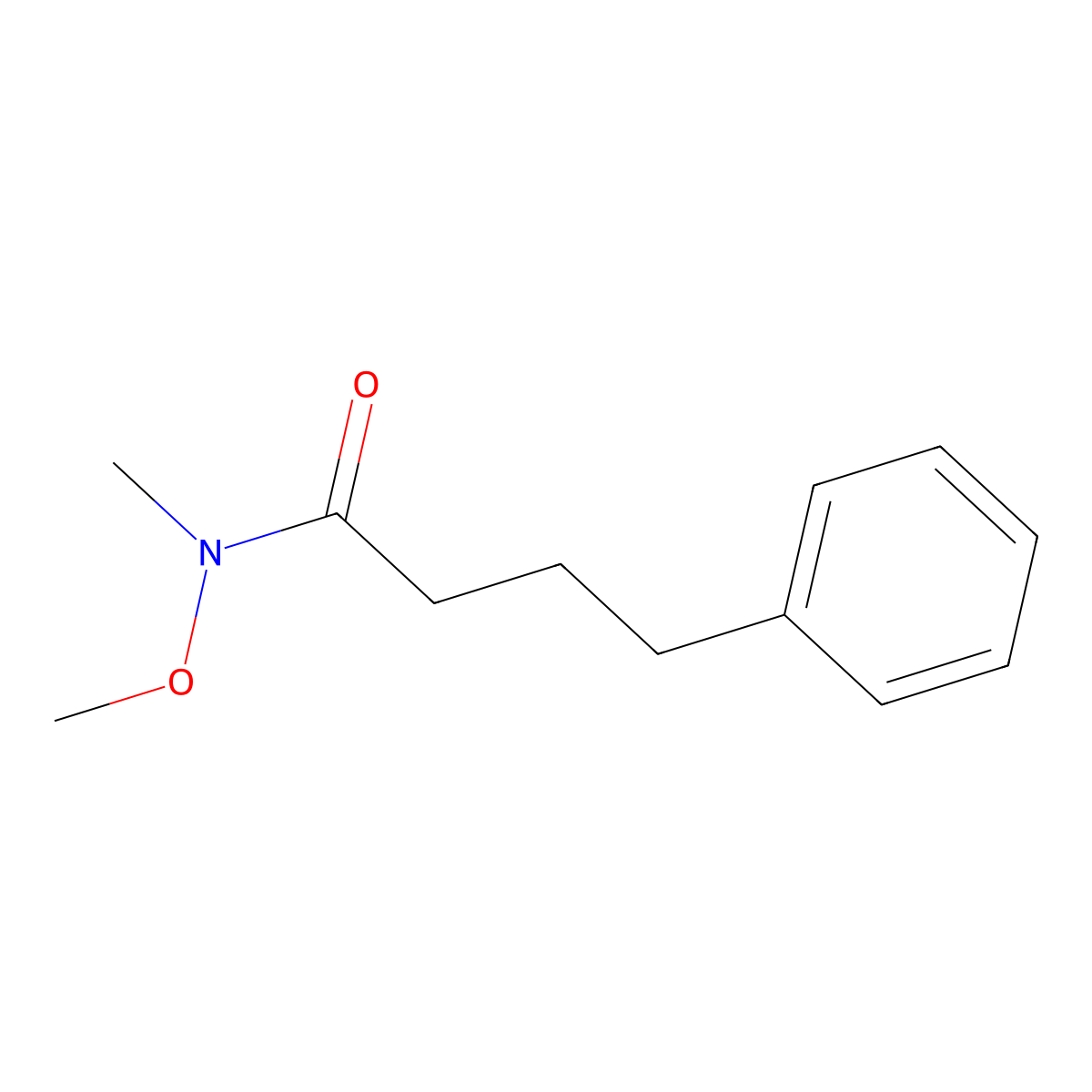 N-methoxy-N-methyl-4-phenylbutanamide molecular structure, CAS 177756-65-9