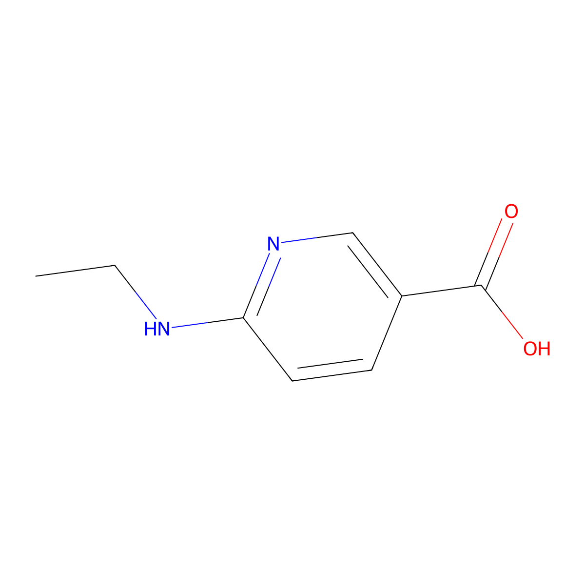6-(Ethylamino)pyridine-3-carboxylic acid molecular structure, CAS 177759-44-3