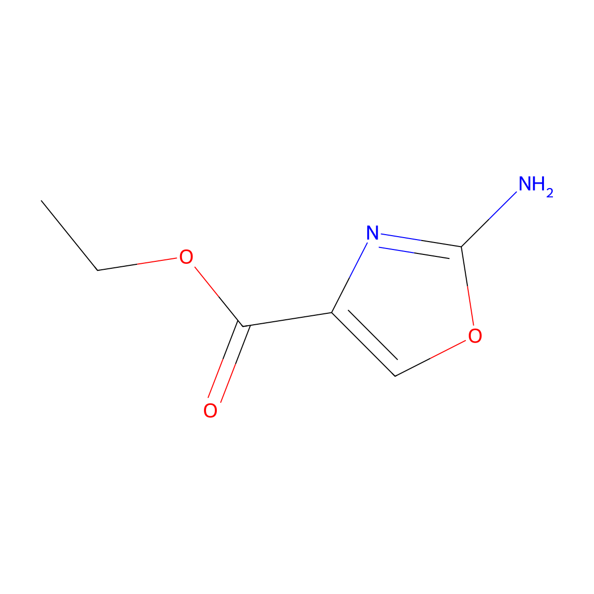 Ethyl 2-amino-1,3-oxazole-4-carboxylate molecular structure, CAS 177760-52-0