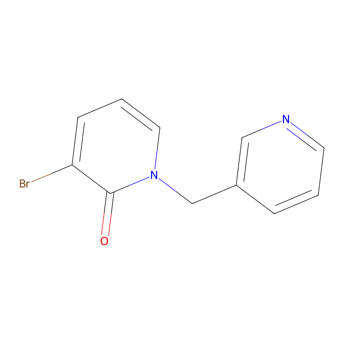 3-Bromo-1-(pyridin-3-ylmethyl)pyridin-2(1H)-one molecular structure, CAS 1777600-10-8