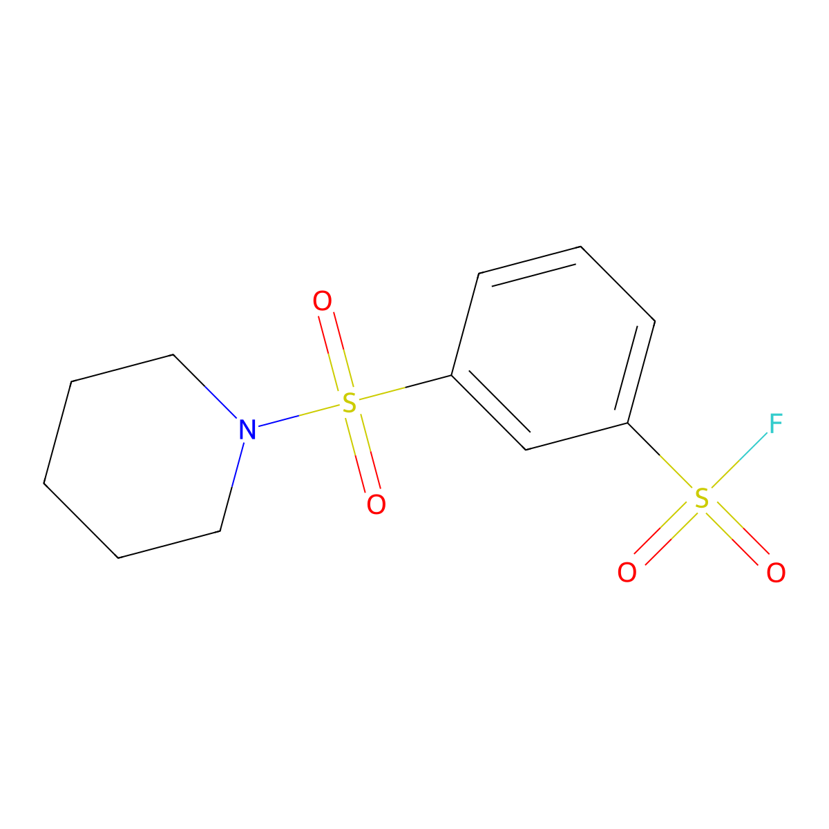 3-(Piperidine-1-sulfonyl)benzene-1-sulfonyl fluoride molecular structure, CAS 1777714-85-8
