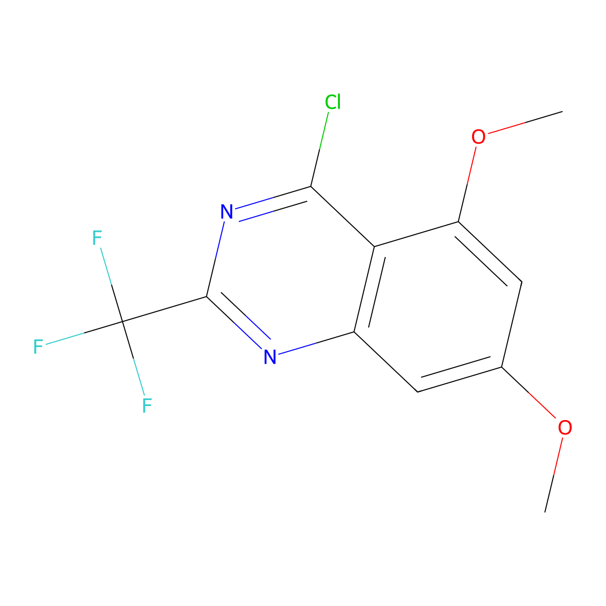 4-Chloro-5,7-dimethoxy-2-(trifluoromethyl)quinazoline molecular structure, CAS 1777730-29-6