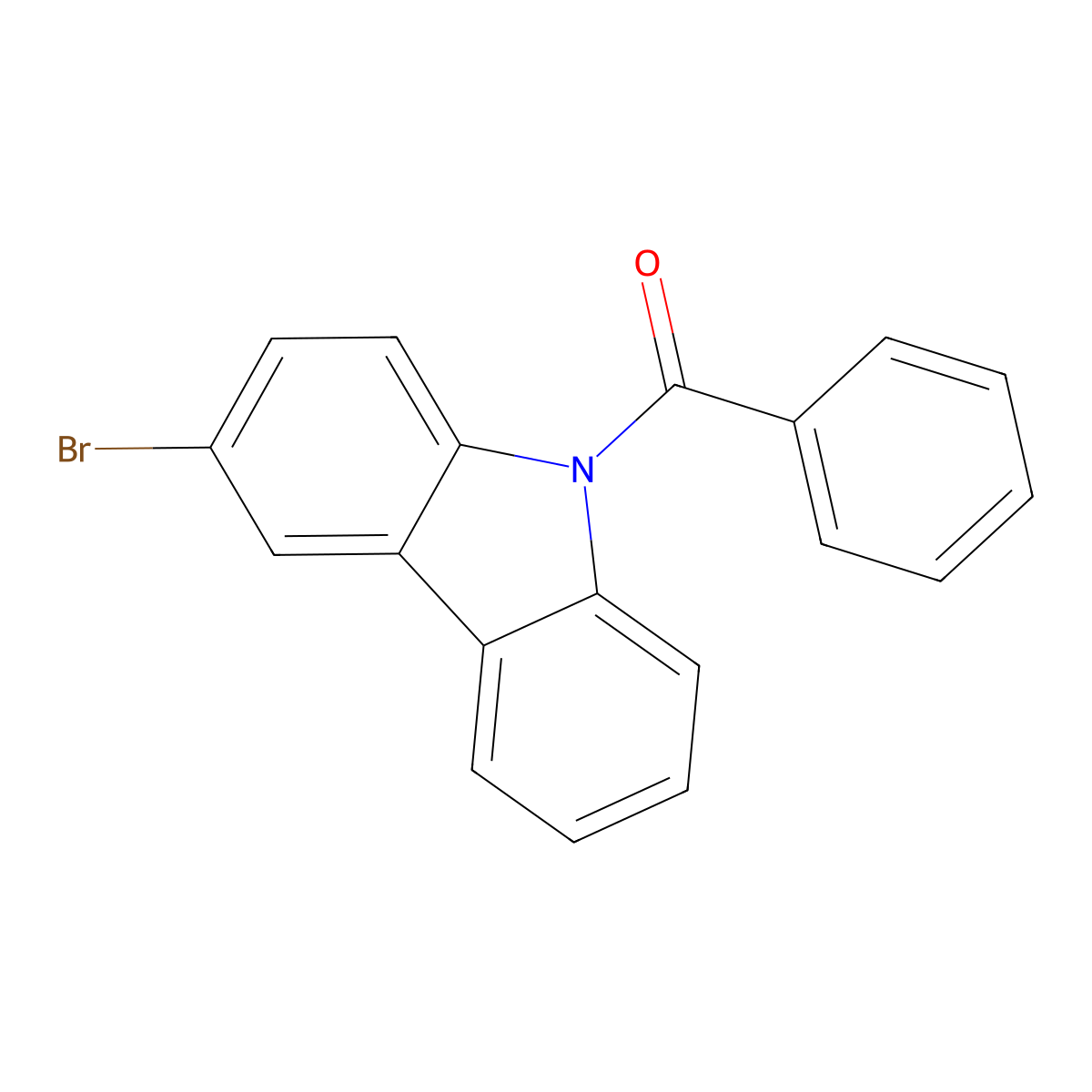 9-Benzoyl-3-bromo-9H-carbazole molecular structure, CAS 177775-87-0