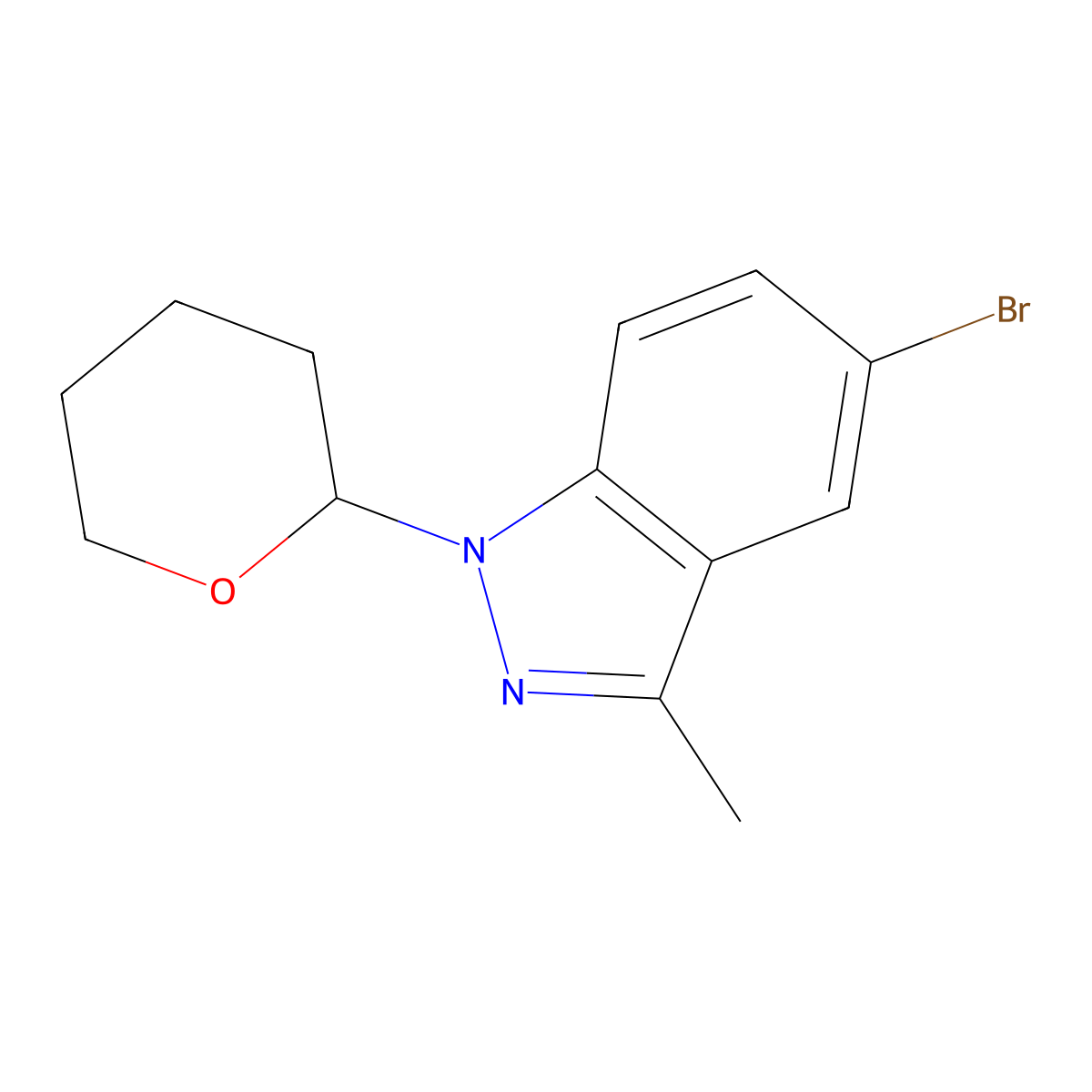5-Bromo-3-methyl-1-(tetrahydro-2H-pyran-2-yl)-1H-indazole molecular structure, CAS 1777783-11-5