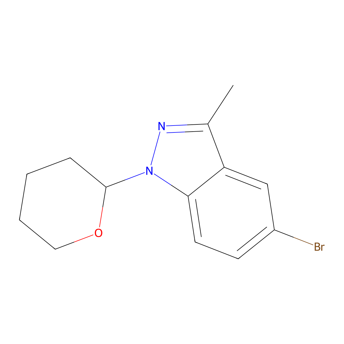 5-Bromo-3-methyl-1-(tetrahydro-2H-pyran-2-yl)-1H-indazole molecular structure, CAS 1777783-11-5