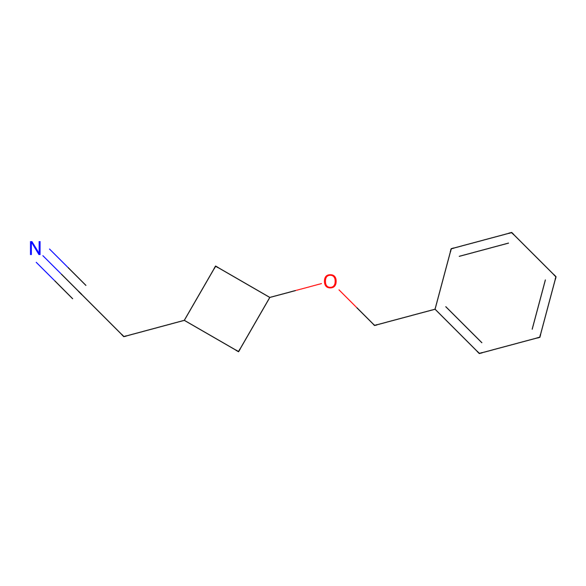 [Cis-3-(benzyloxy)cyclobutyl]acetonitrile molecular structure, CAS 1777789-92-0