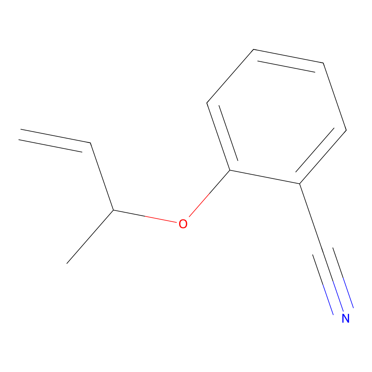 2-(But-3-en-2-yloxy)benzonitrile molecular structure, CAS 177780-84-6