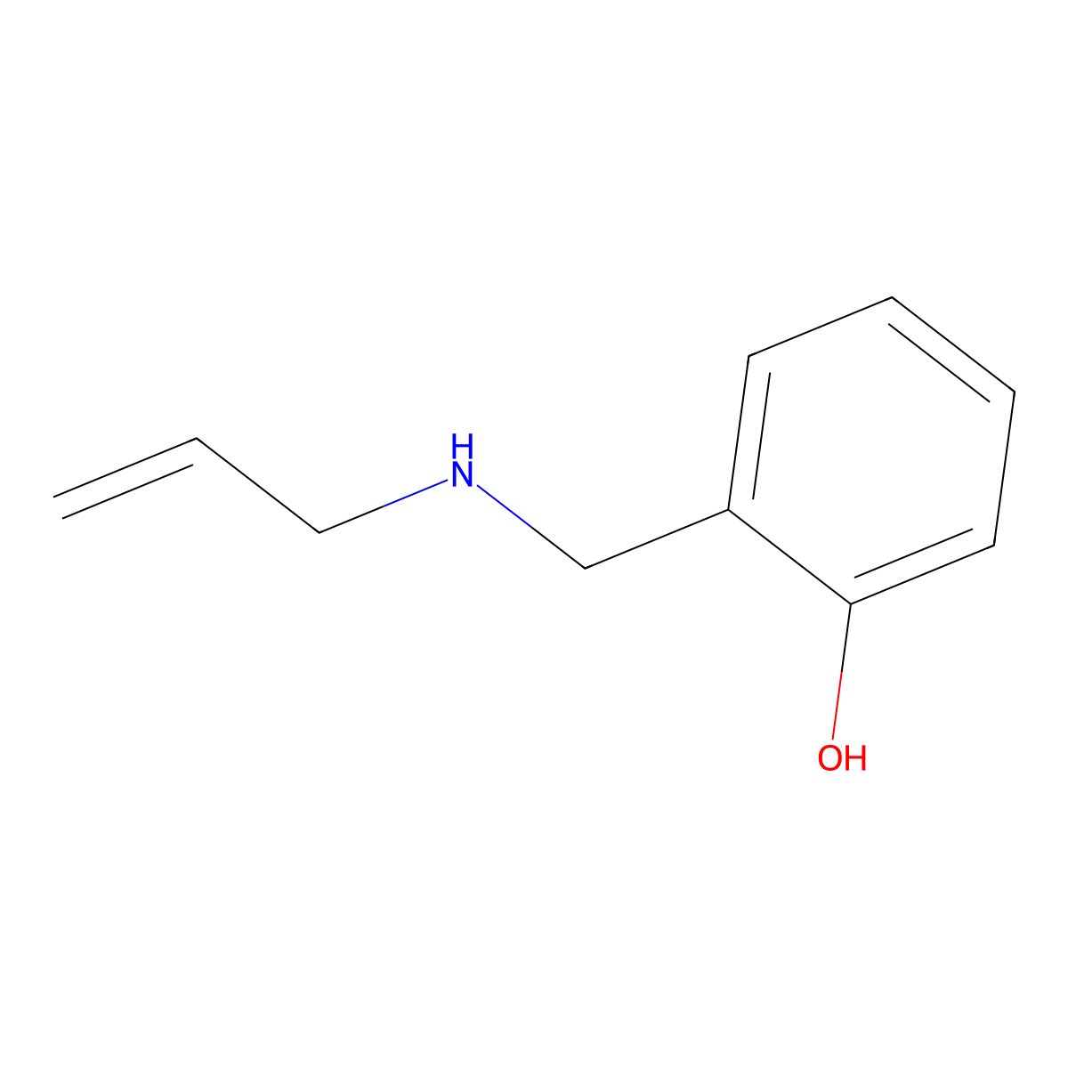 2-{[(Prop-2-en-1-yl)amino]methyl}phenol molecular structure, CAS 177780-96-0