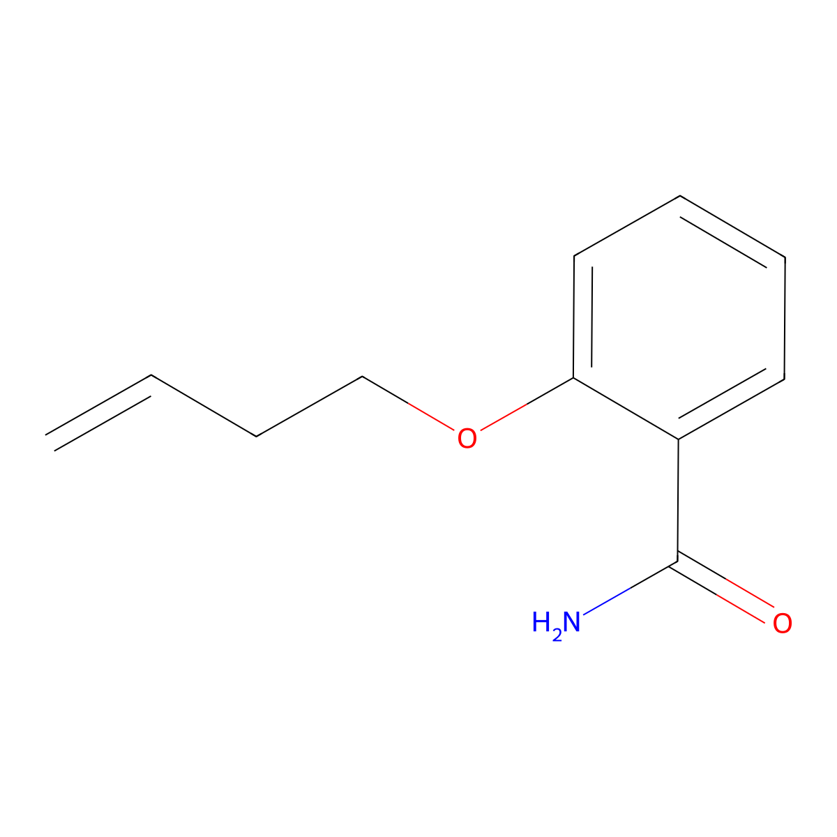 2-(3-Buten-1-yloxy)benzamide molecular structure, CAS 177780-97-1
