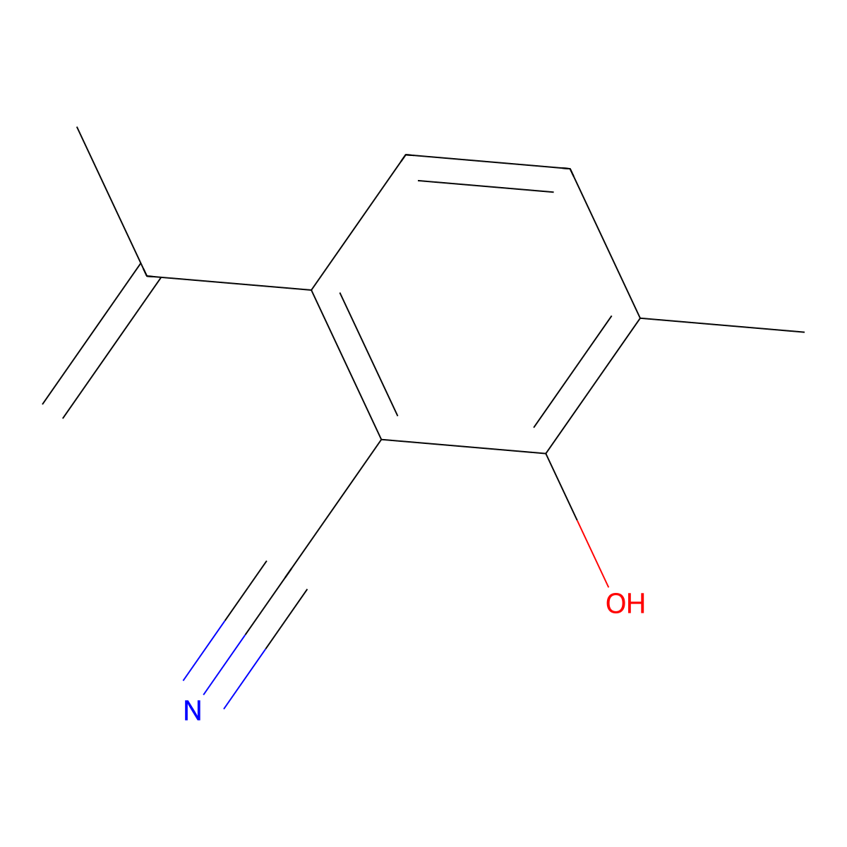 2-Hydroxy-6-isopropenyl-3-methylbenzonitrile molecular structure, CAS 1777803-47-0
