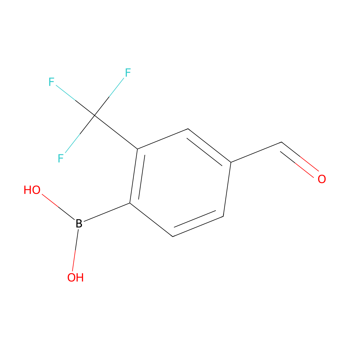 4-Formyl-2-(trifluoromethyl)phenylboronic acid molecular structure, CAS 1777807-55-2