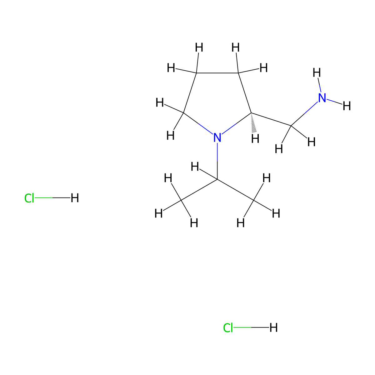 [(2S)-1-(propan-2-yl)pyrrolidin-2-yl]methanamine dihydrochloride molecular structure, CAS 1777812-70-0