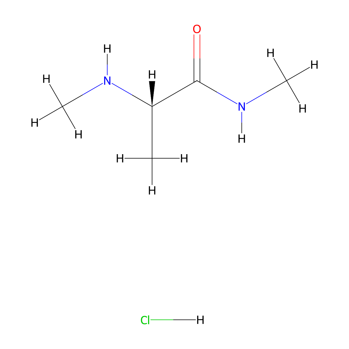 N~1~,N~2~-dimethyl-L-alaninamide hydrochloride molecular structure, CAS 1777812-87-9