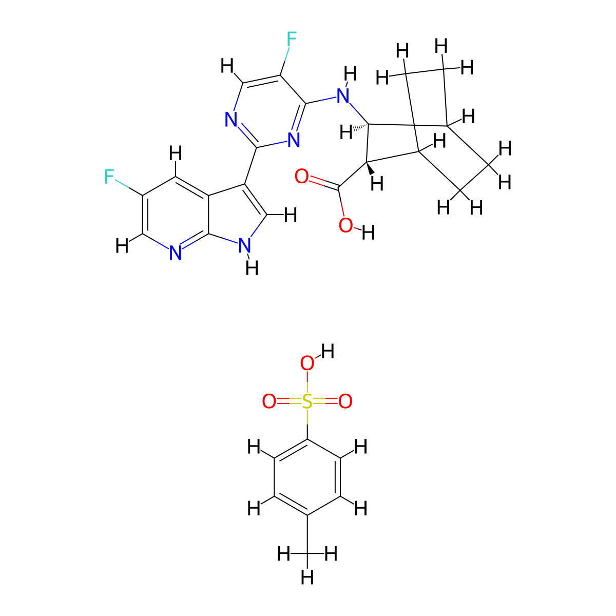 Pimodivir tosylate molecular structure, CAS 1777814-27-3