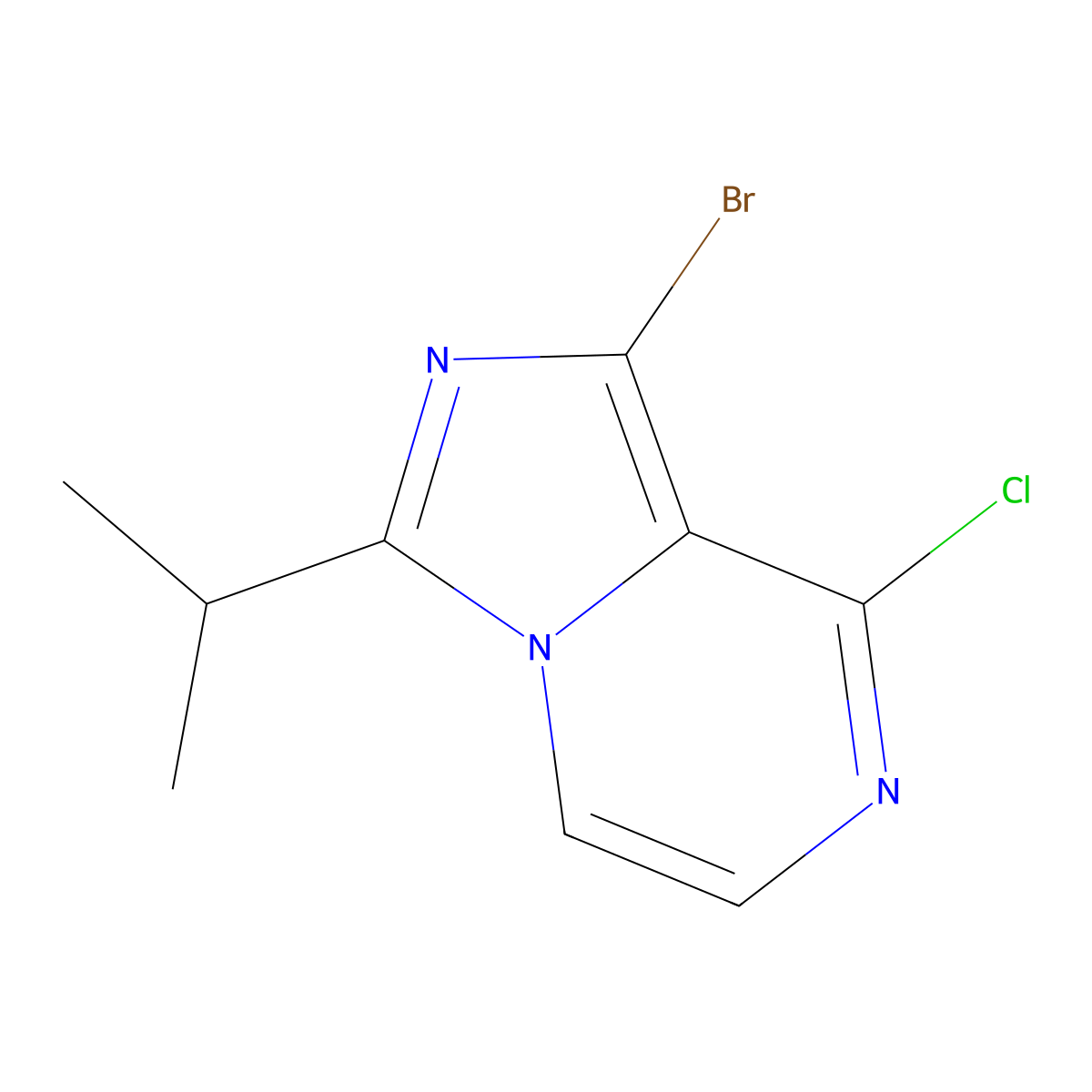 1-Bromo-8-chloro-3-(propan-2-yl)imidazo[1,5-a]pyrazine molecular structure, CAS 1777823-16-1